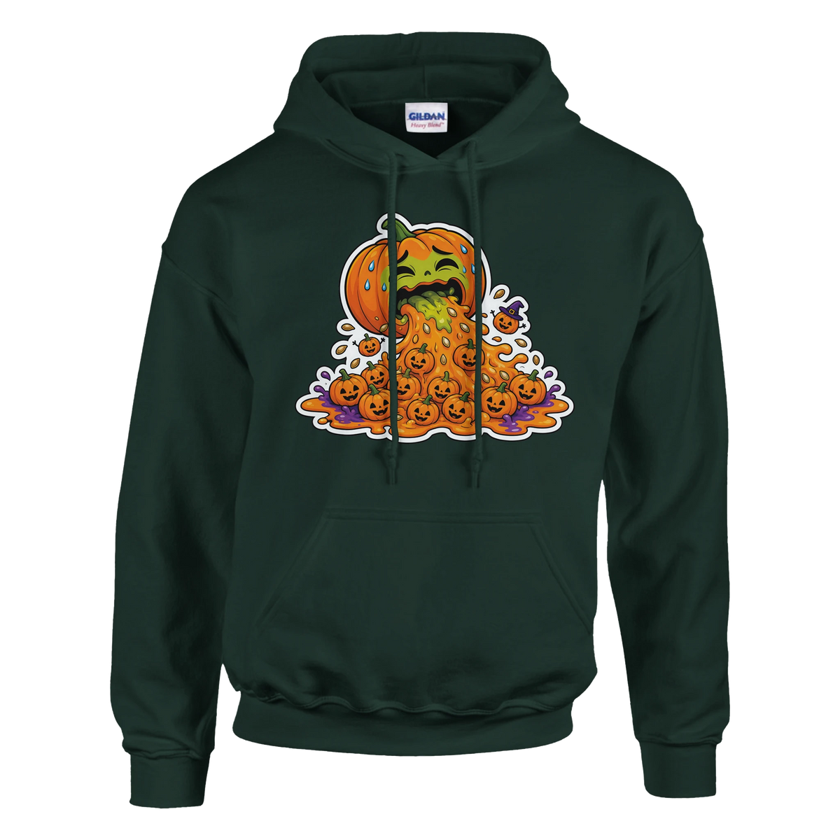 Funny Halloween hoodie with cute pumpkin who's had too much pumpkin spice (view 2 of 5)