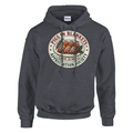Funny Christmas hoodie with vintage-style 'Pigs in Blankets Appreciation Society' badge (view 1 of 5)