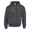Funny Christmas hoodie with 'Christmas Dinner Survival Kit' with gravy, cracker crown, chocolates and a sprout (view 1 of 5)