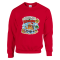 Funny Christmas jumper with melting sunburnt snowman on a deckchair with a cocktail, 'Christmas in Benidorm' (view 1 of 2)