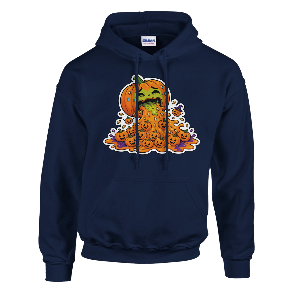 Funny Halloween hoodie with cute pumpkin who's had too much pumpkin spice (view 4 of 5)
